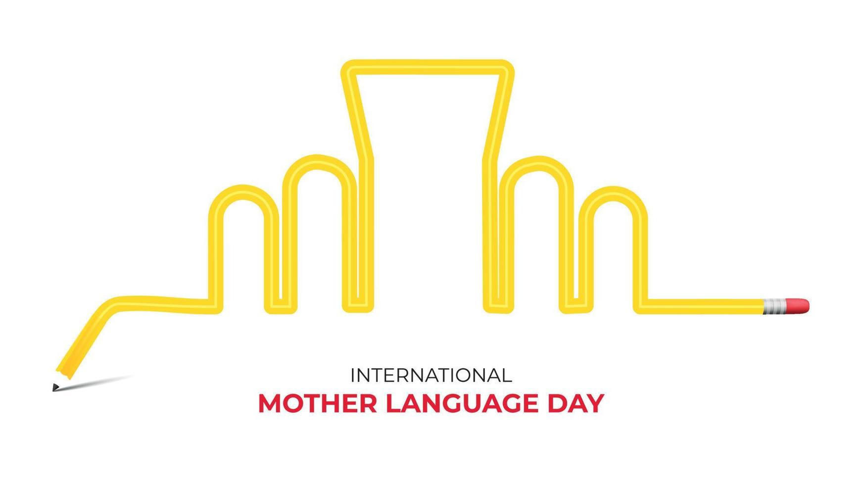 21 de fevereiro design de postagem de mídia social do dia internacional da língua materna vetor