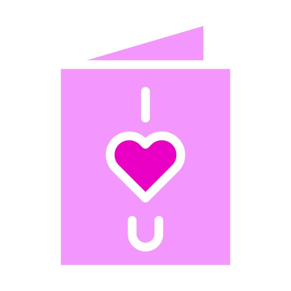 ícone do cartão sólido estilo rosa elemento do vetor ilustração dos namorados e símbolo perfeito.