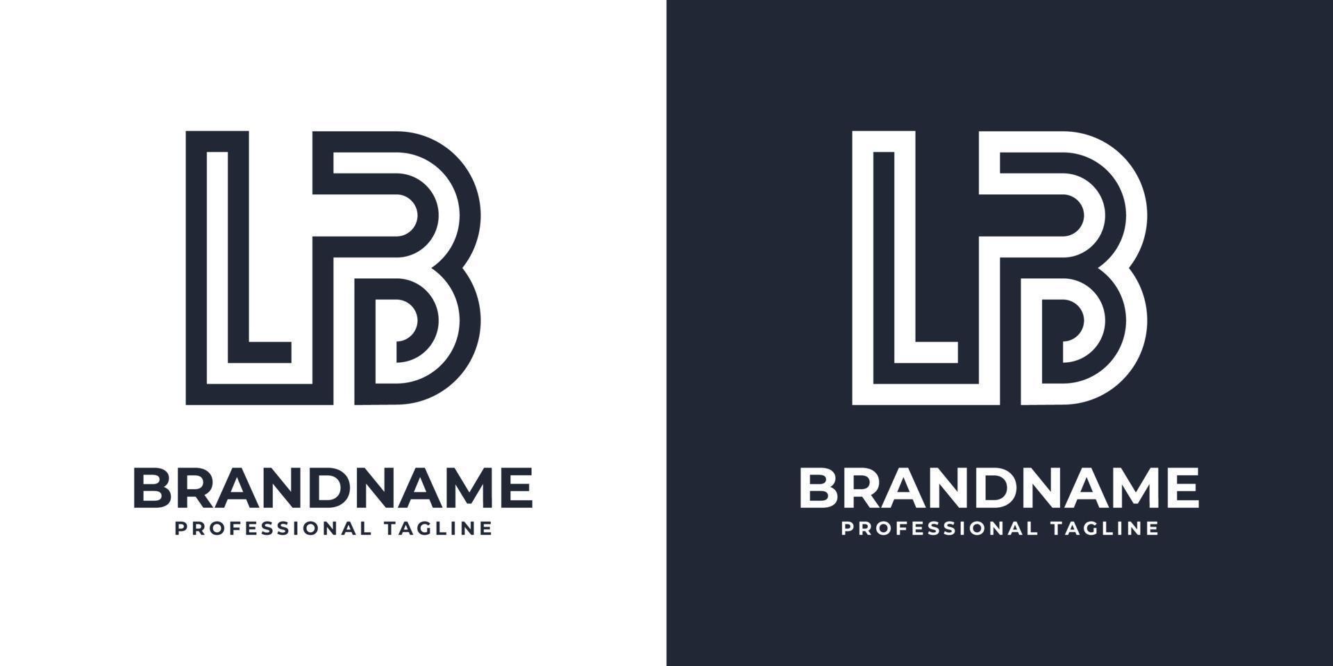 logotipo monograma lb simples, adequado para qualquer negócio com inicial lb ou bl. vetor