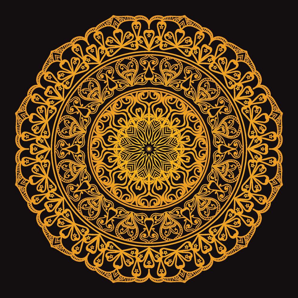 fundo de mandala de luxo com arabesco dourado padrão árabe islâmico estilo oriental. mandala decorativa para impressão, pôster, capa, brochura, panfleto, banner vetor