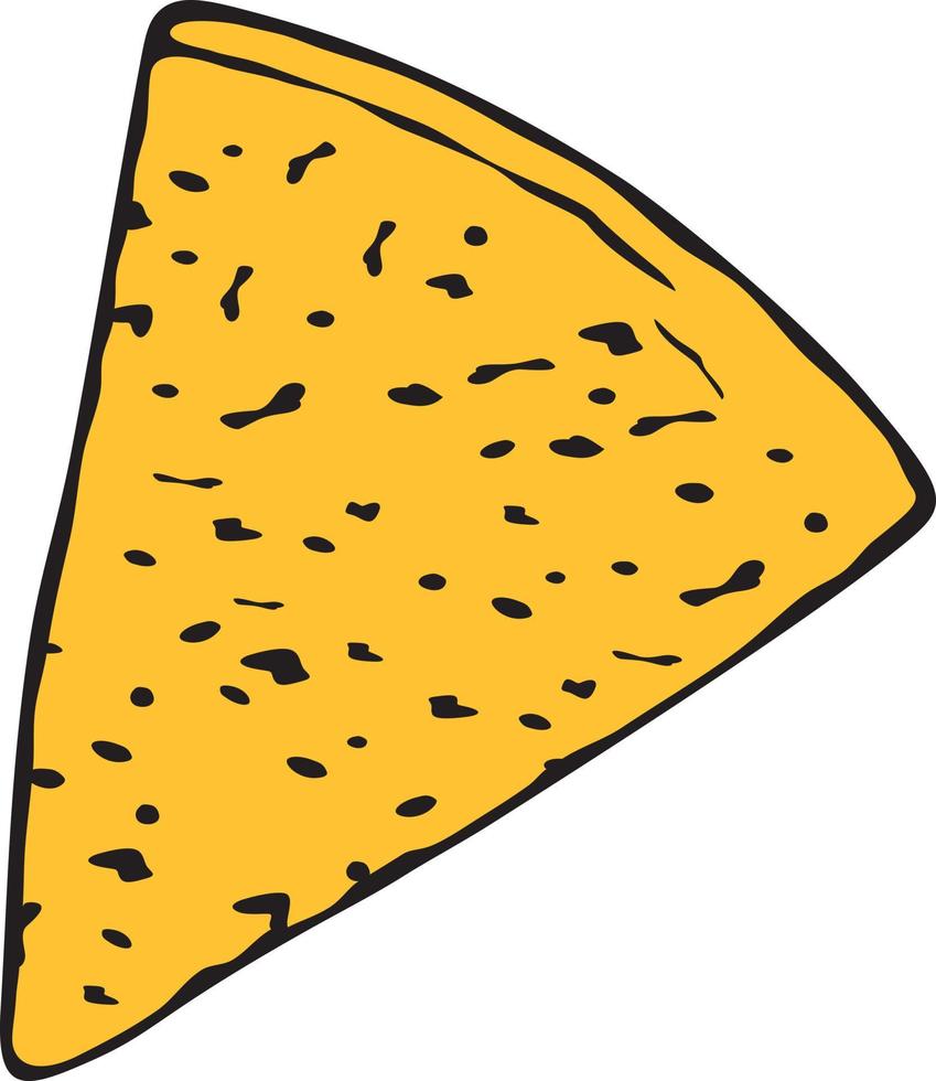 nachos. chips de tortilha. ilustração vetorial vetor
