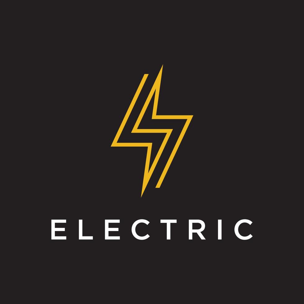 flash de energia elétrica ou natural criativa ou modelo de logotipo de relâmpago, criativo, símbolo de raio.logo para eletricidade, negócios e empresa. vetor