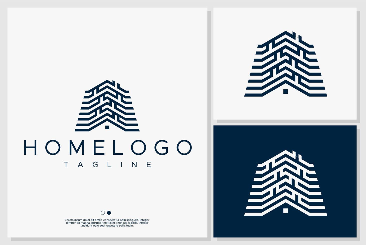 marca de logotipo imobiliário. modelo de design de logotipo em casa. linha de design de logotipo para casa. vetor