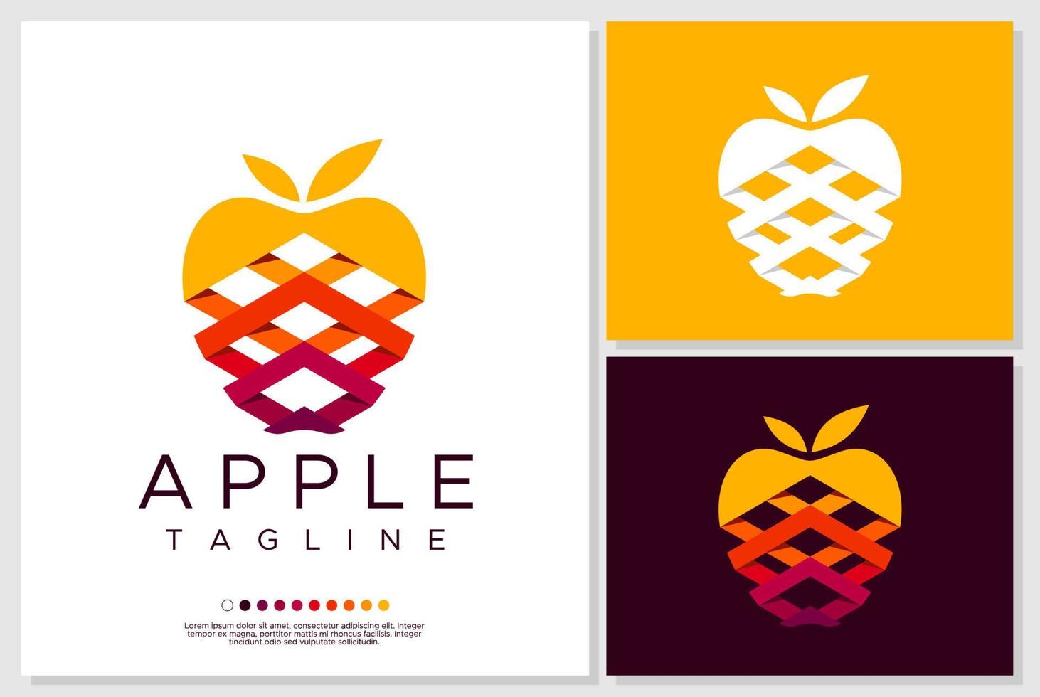 marca de design de logotipo de maçã. modelo de logotipo de maçã moderno. vetor
