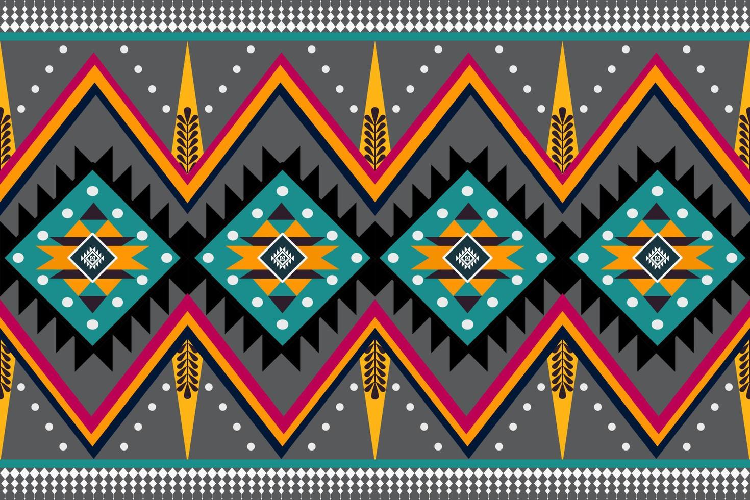 vetor de padrão sem emenda geométrico étnico. padrão de motivo asteca americano árabe africano. elementos vetoriais projetados para fundo, papel de parede, impressão, embrulho, azulejo, padrão de tecido. padrão de vetor.