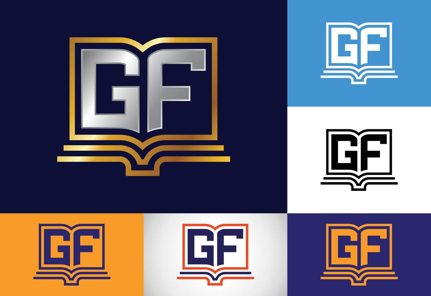 letra inicial gf vetor de design de logotipo. símbolo gráfico do alfabeto para identidade de negócios corporativos
