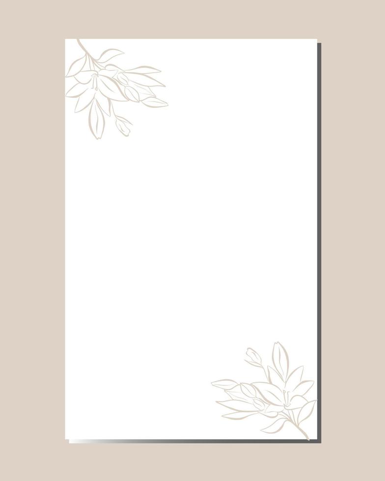 design de modelo de página de diário feminino, página de planejador decorada com vetor de flores