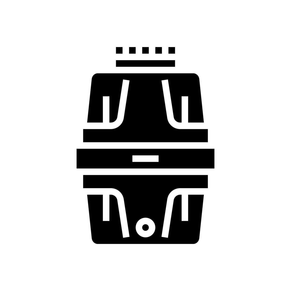 ilustração vetorial de ícone de glifo de descarte de lixo vetor