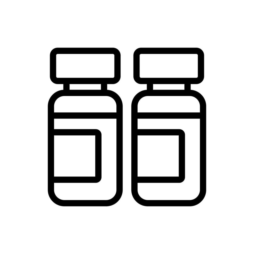 ilustração de contorno vetorial de ícone de frascos de comprimidos vetor