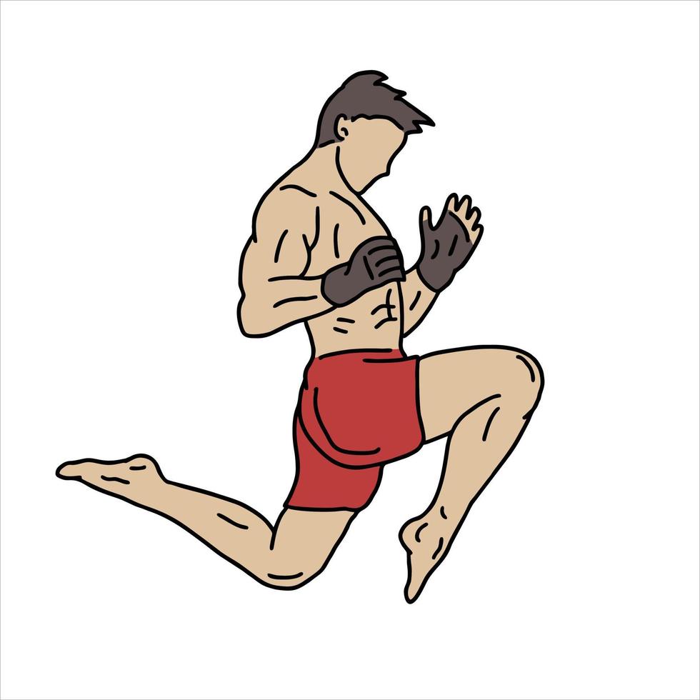 vetor de ilustração muay thai