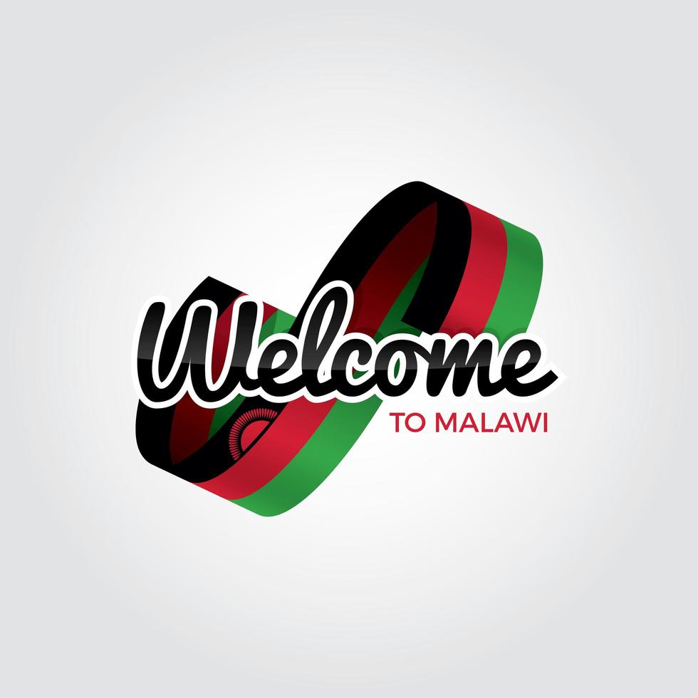 bem vindo ao malawi vetor