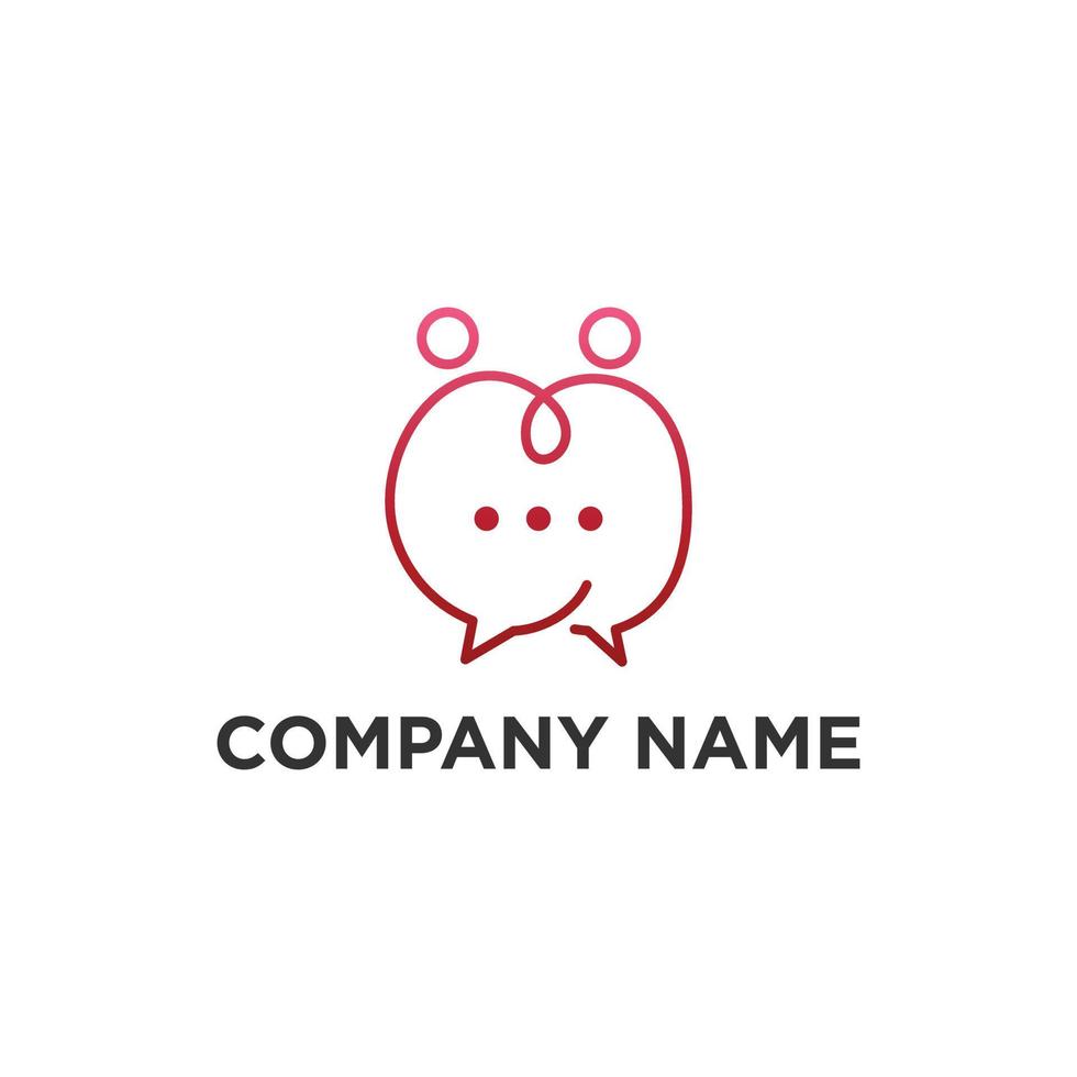 vetor de logotipo de comunicação de pessoas, inspiração de logotipo de negócios