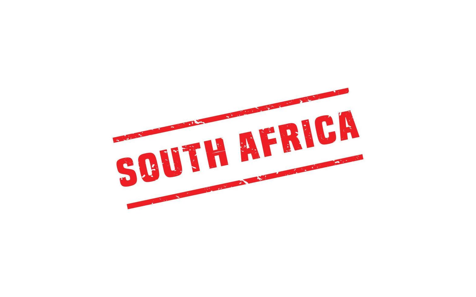 borracha de carimbo da áfrica do sul com estilo grunge em fundo branco vetor