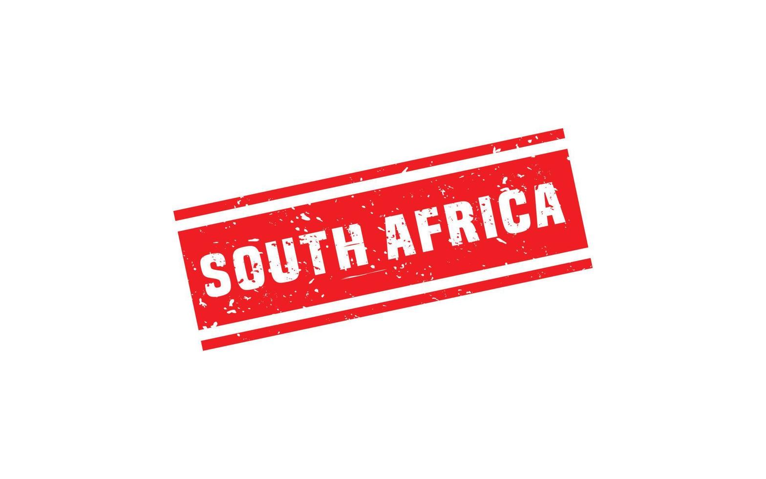 borracha de carimbo da áfrica do sul com estilo grunge em fundo branco vetor