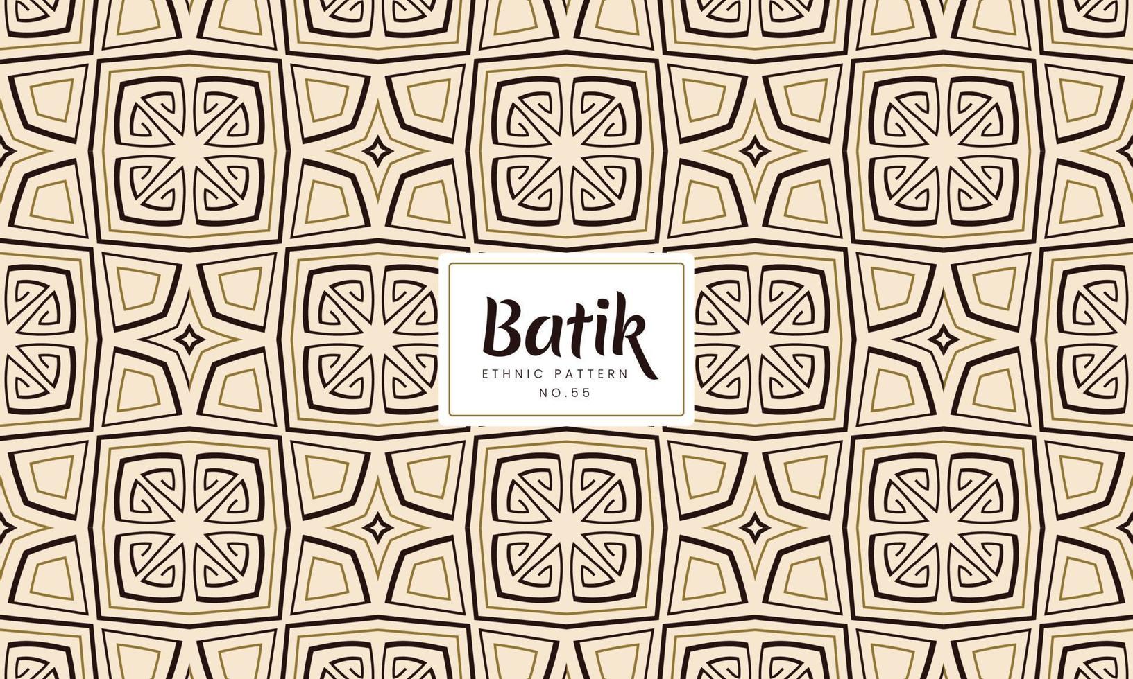 vetor de batik étnico padrão indonésio moda sem costura vintage