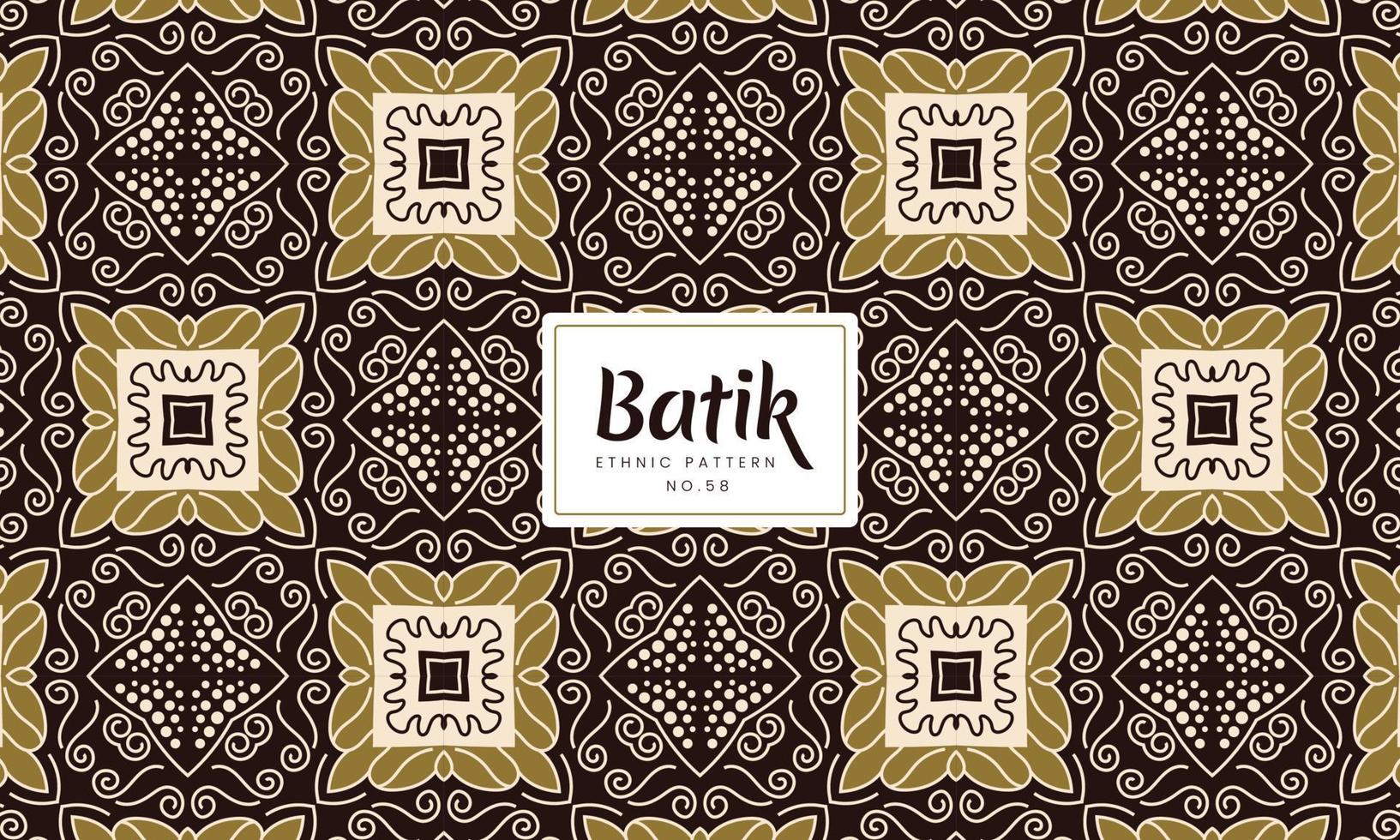 arte étnica perfeita de padrão natural indonésio de vetor de batik