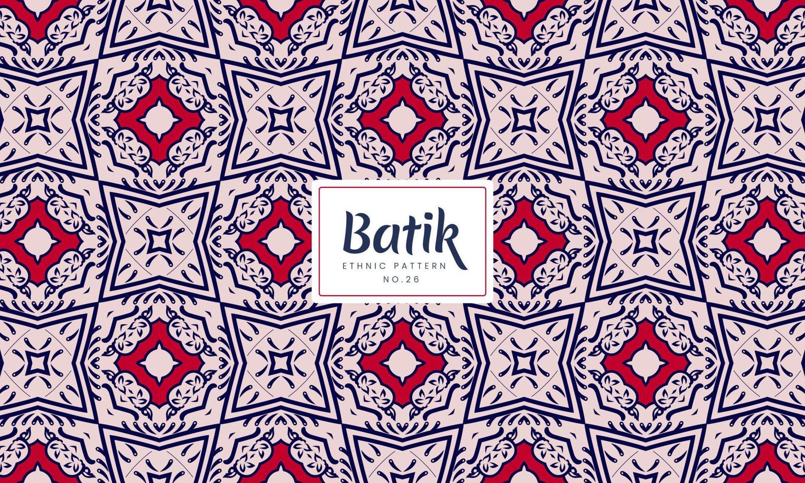vetor de padrões sem costura florais decorativos tradicionais da indonésia batik