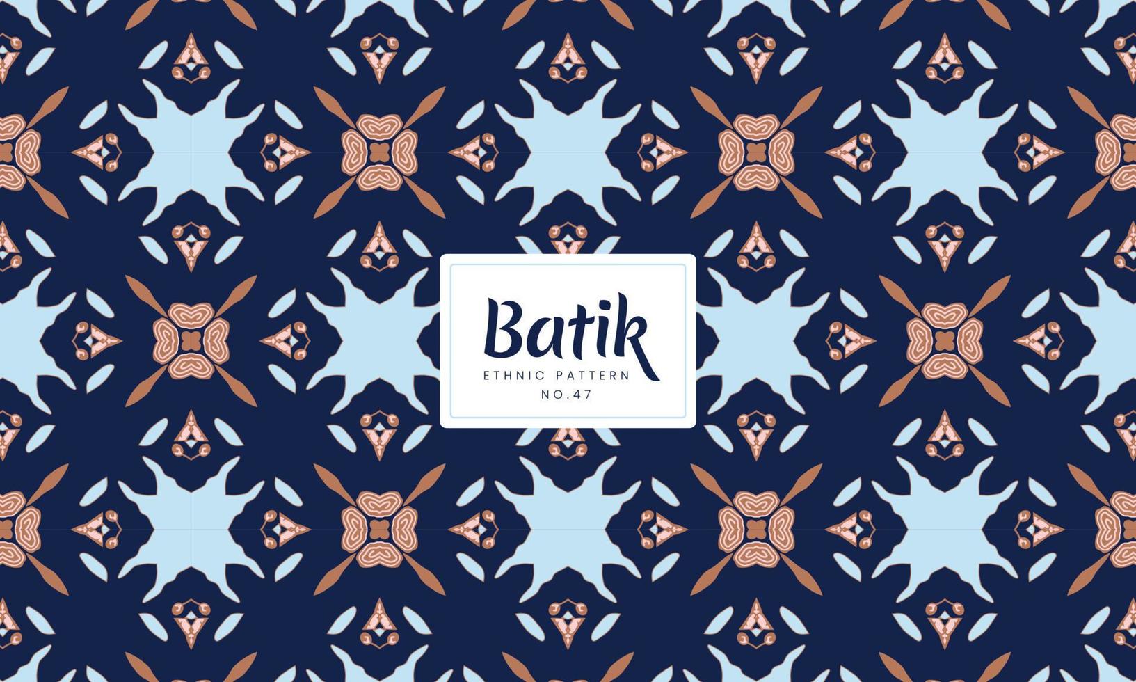 batik indonésio padrões florais decorativos tradicionais vetor creme azul
