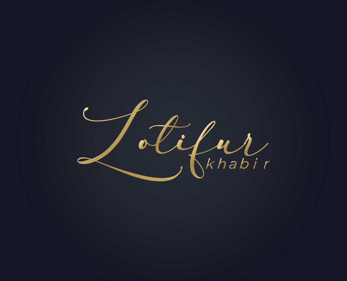 assinaturas por modelos vetoriais de design de logotipo lotifur khabir vetor