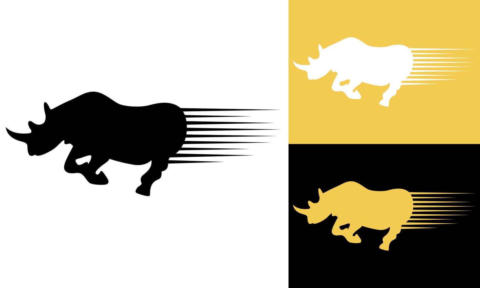 design de vetor de logotipo de rinoceronte. emblema de identidade de marca, conceito de design.