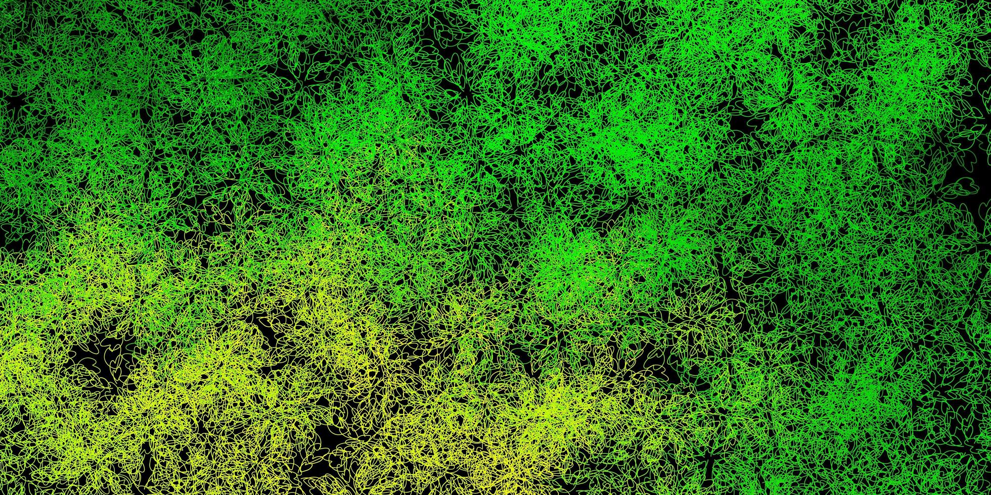 layout de vetor verde e amarelo escuro com linhas irônicas.