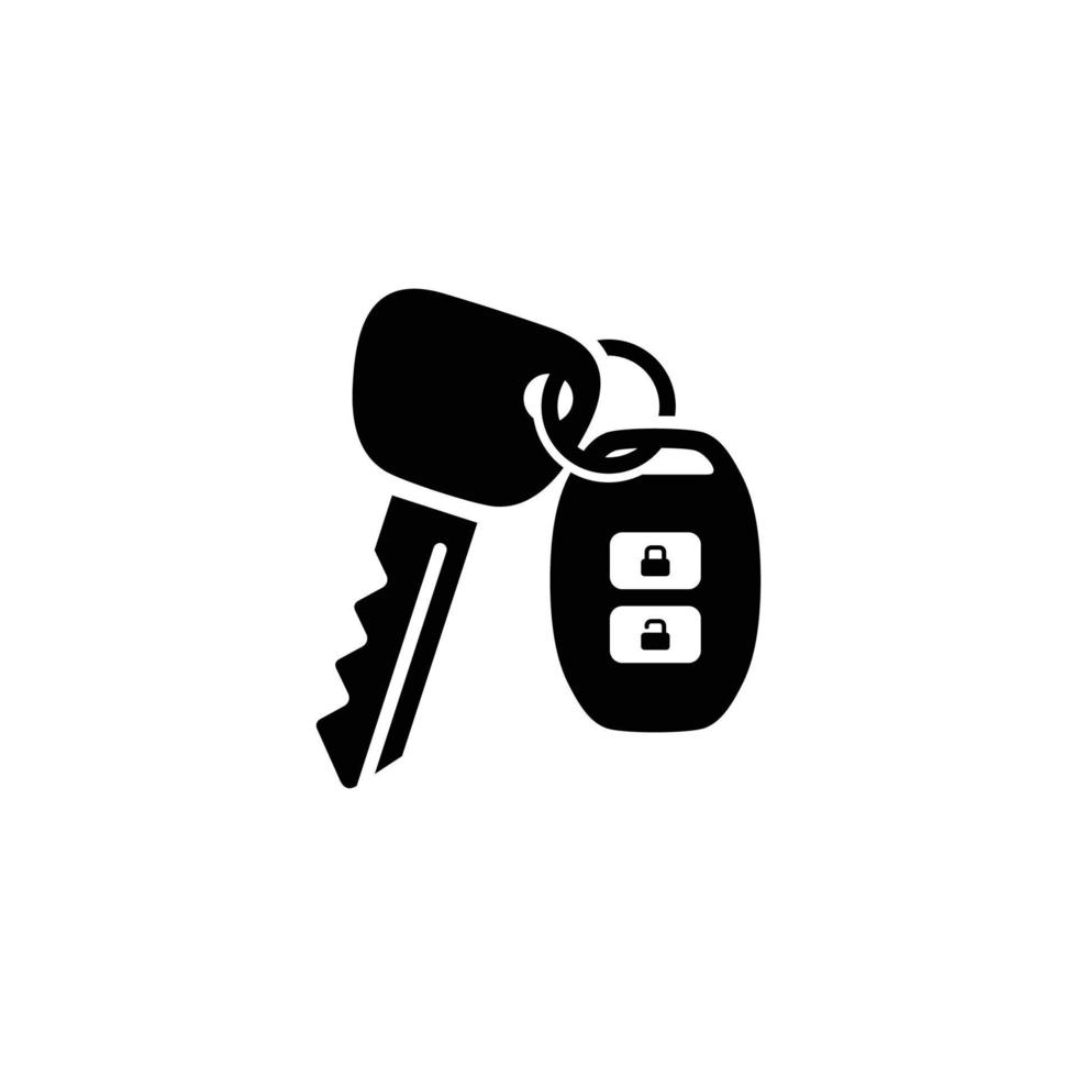 ilustração vetorial de ícone plano simples de chave de carro vetor