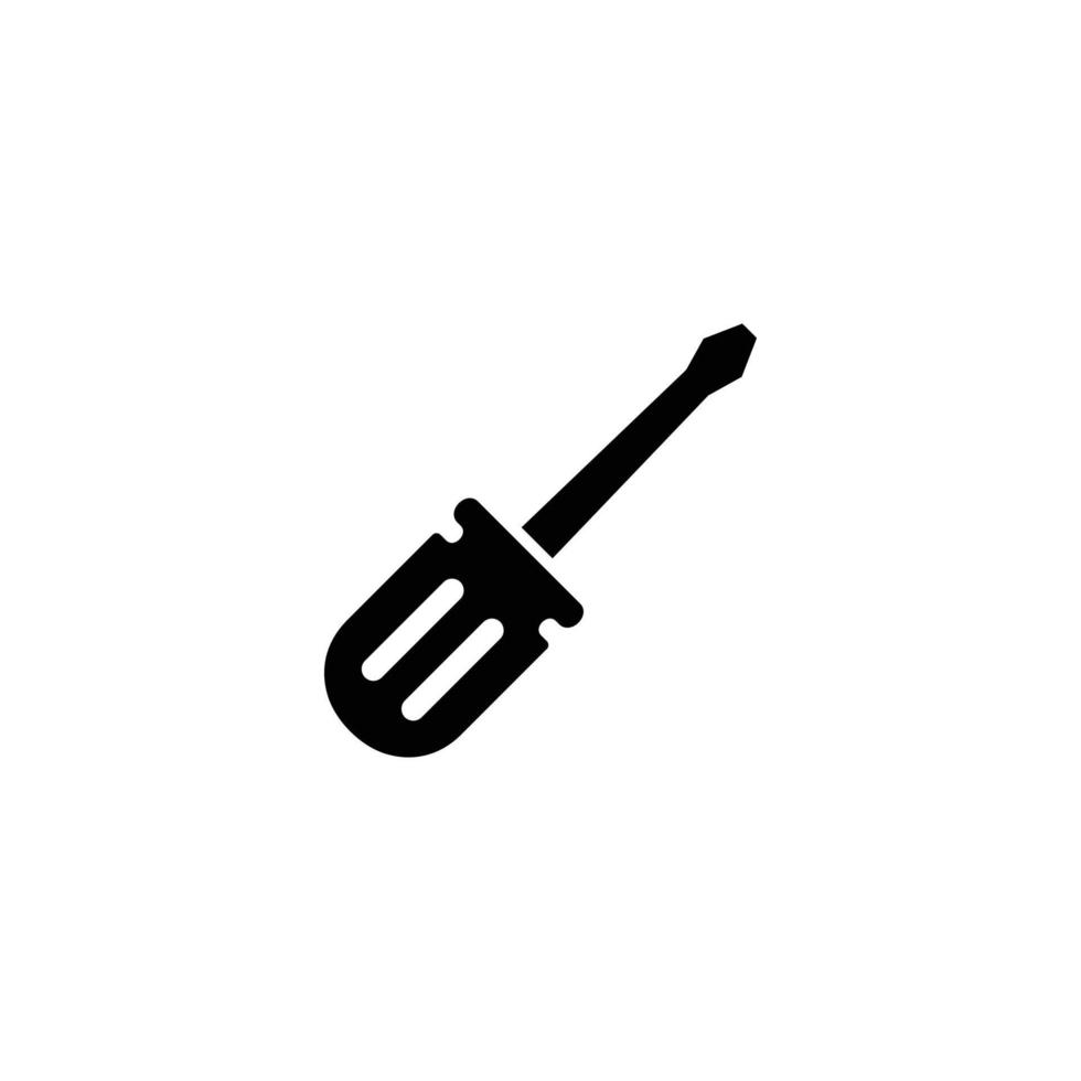 ilustração em vetor chave de fenda simples ícone plano