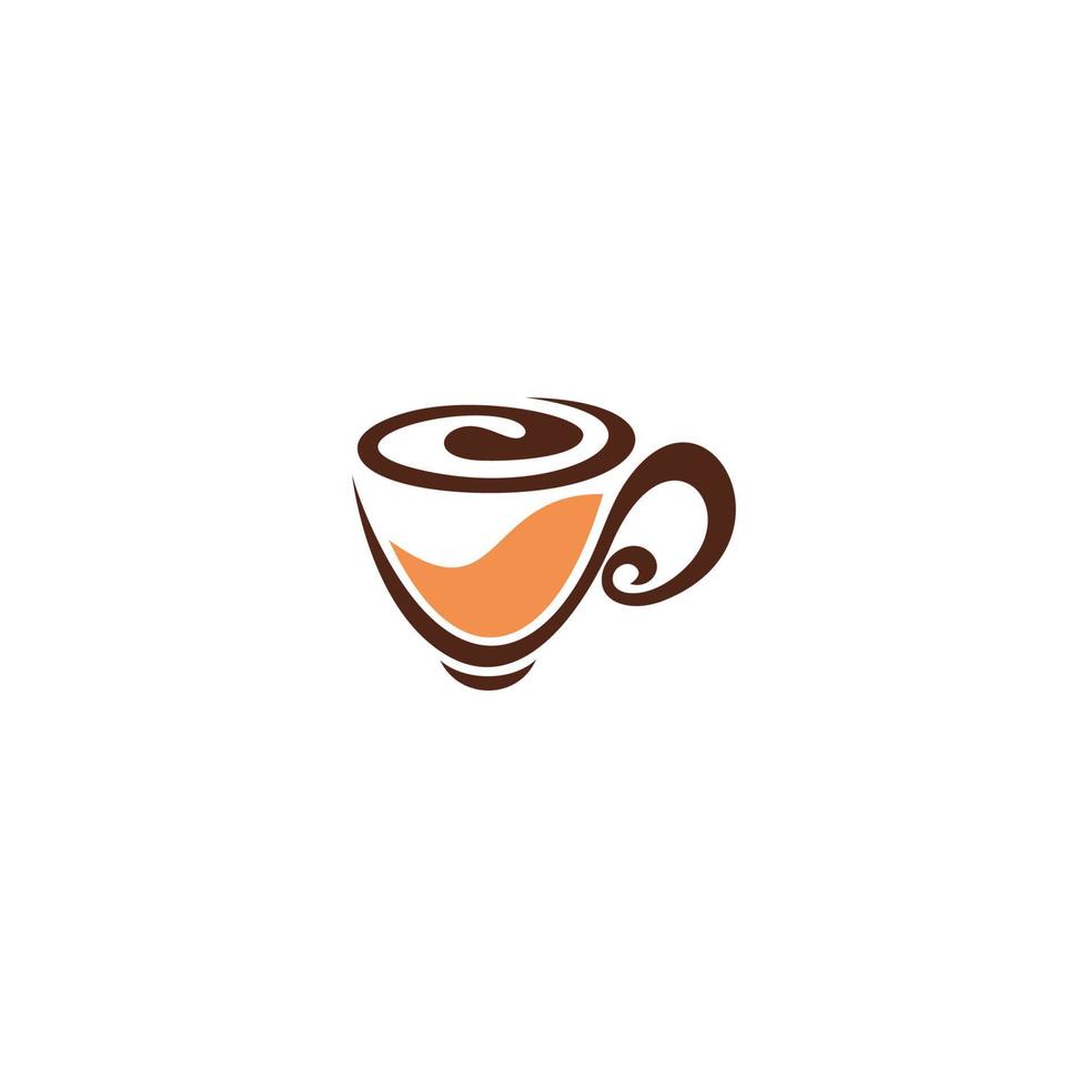 design de logotipo de café verde, logotipo de xícara de café vetor