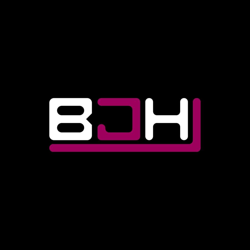 design criativo do logotipo da letra bjh com gráfico vetorial, logotipo simples e moderno bjh. vetor