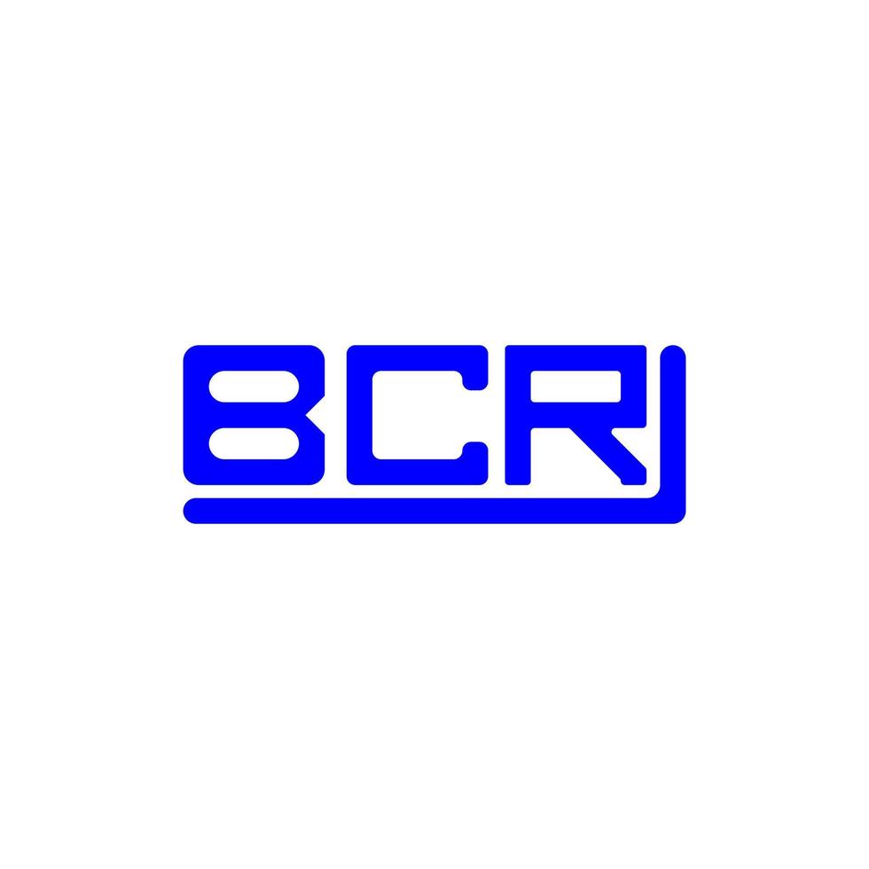 design criativo do logotipo da letra bcr com gráfico vetorial, logotipo simples e moderno da bcr. vetor