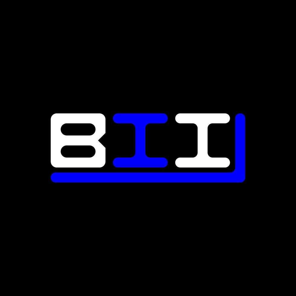 design criativo do logotipo da letra bii com gráfico vetorial, logotipo simples e moderno bii. vetor