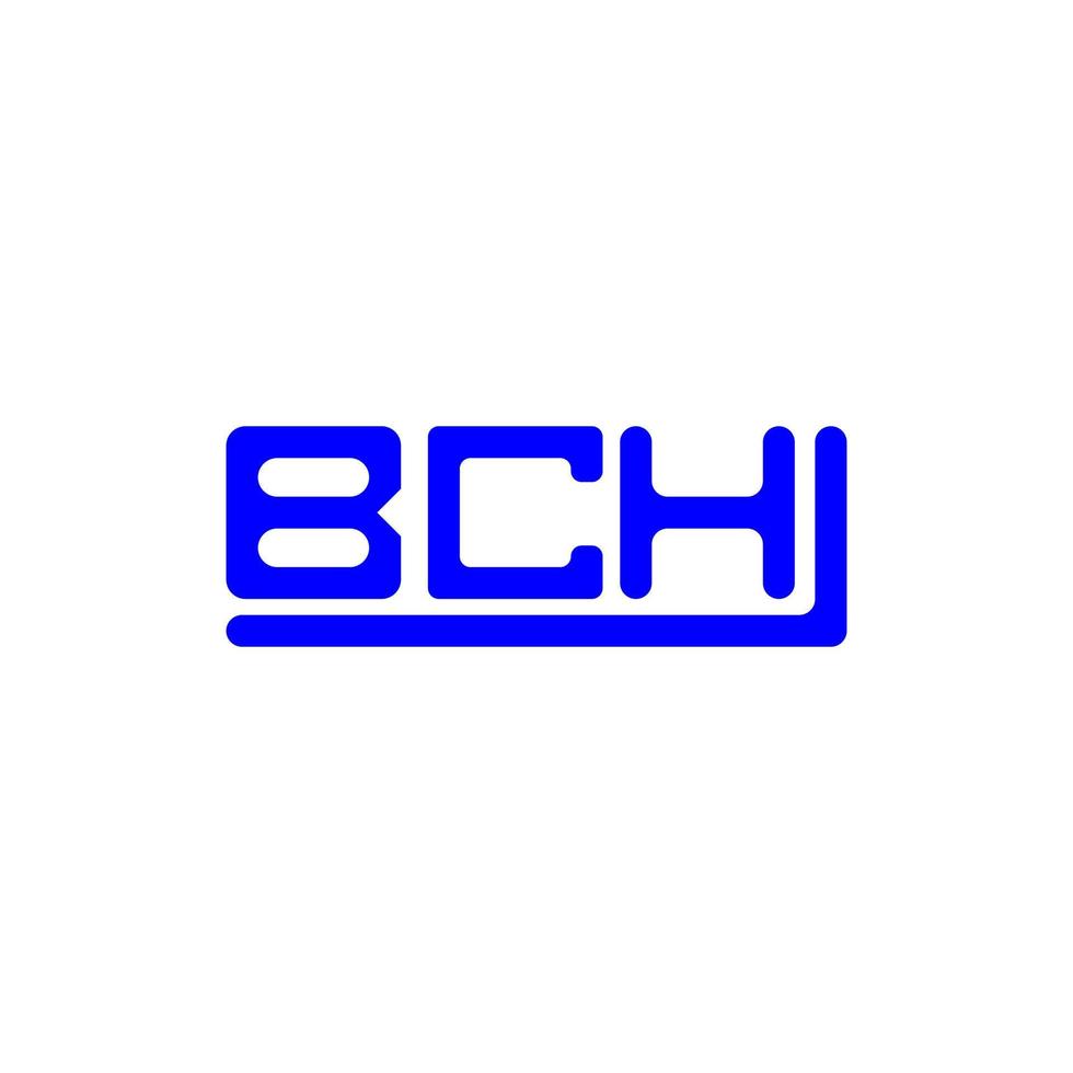 design criativo do logotipo da carta bch com gráfico vetorial, logotipo simples e moderno do bch. vetor