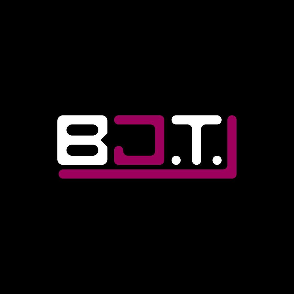 design criativo do logotipo da letra bjt com gráfico vetorial, logotipo simples e moderno bjt. vetor