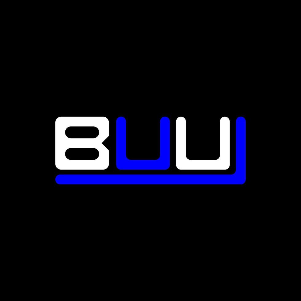 buu letter logo design criativo com gráfico vetorial, buu logotipo simples e moderno. vetor