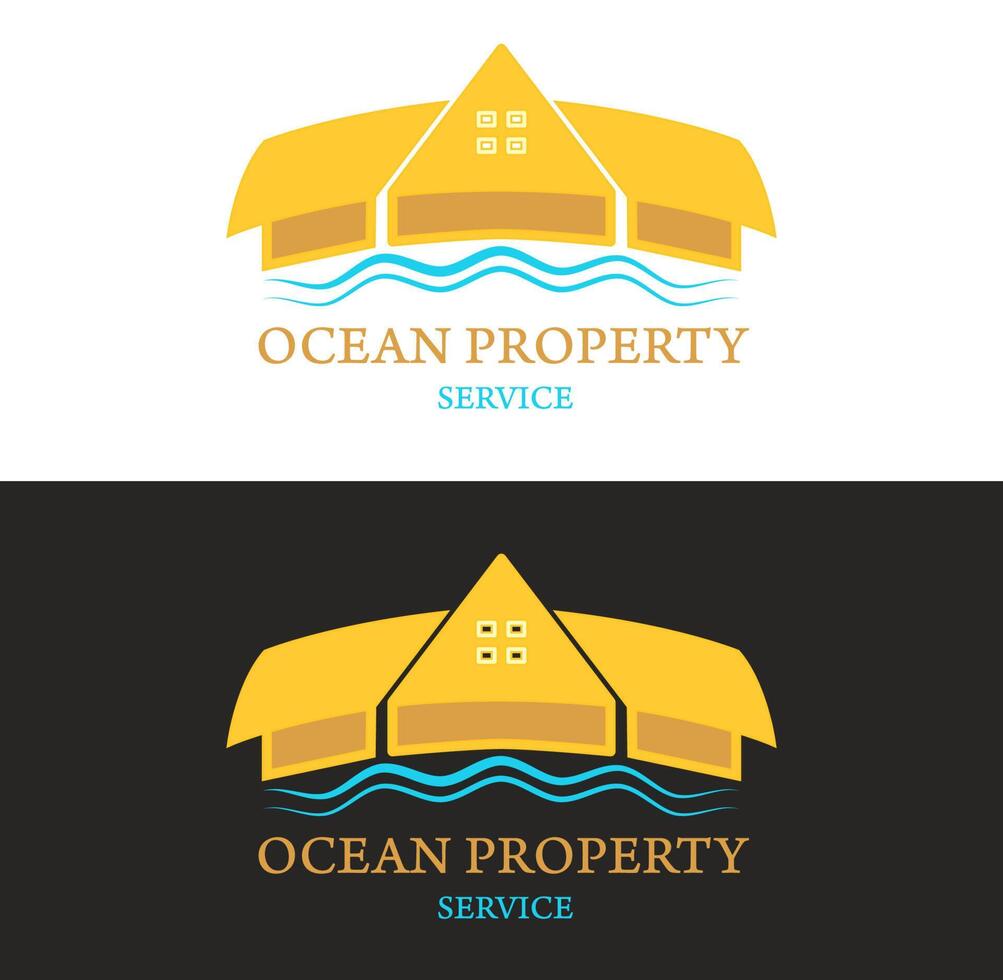 logotipo de propriedades do oceano vetor livre