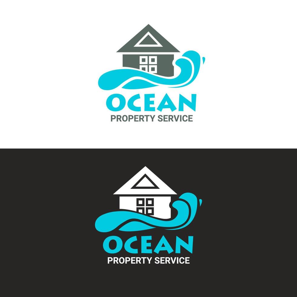 logotipo de propriedades do oceano vetor livre