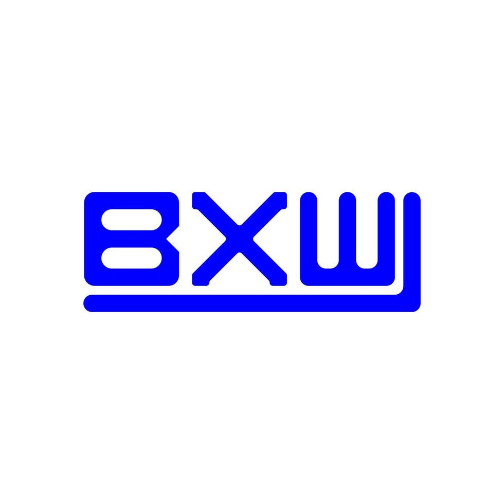 design criativo do logotipo da letra bxw com gráfico vetorial, logotipo simples e moderno bxw. vetor