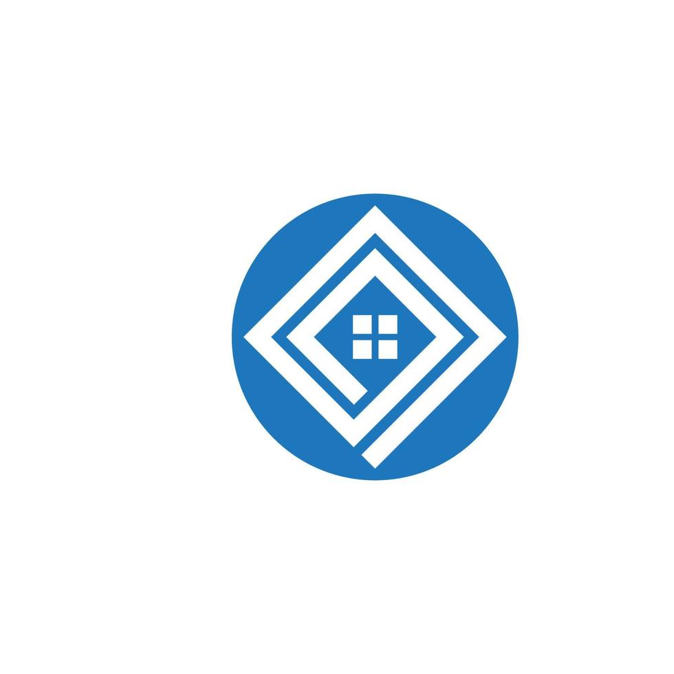 design de logotipo de propriedade e construção vetor