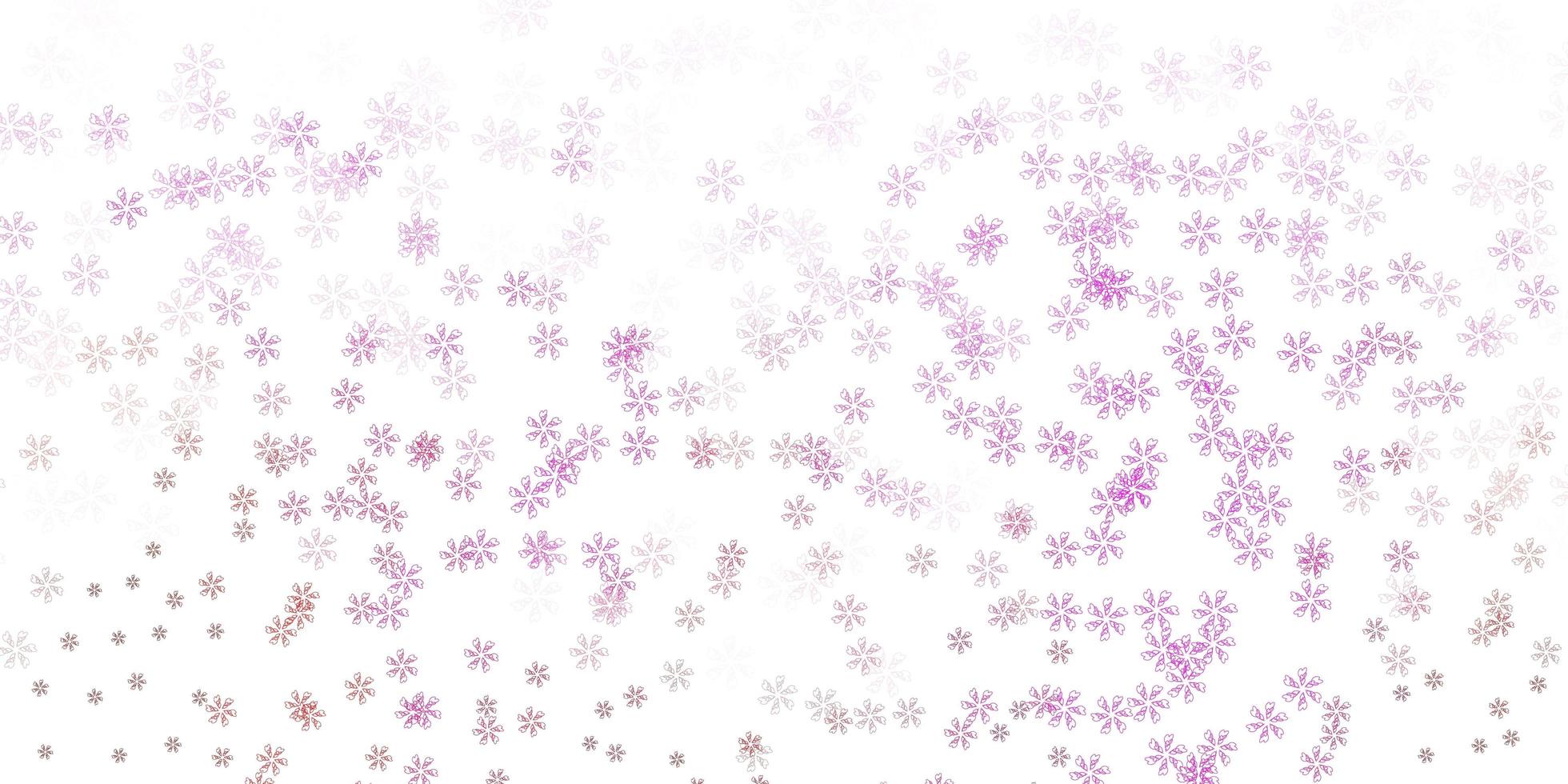 layout abstrato de vetor rosa claro com folhas.