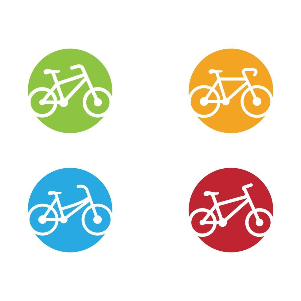 modelo de design de ícone de logotipo de bicicleta vetor