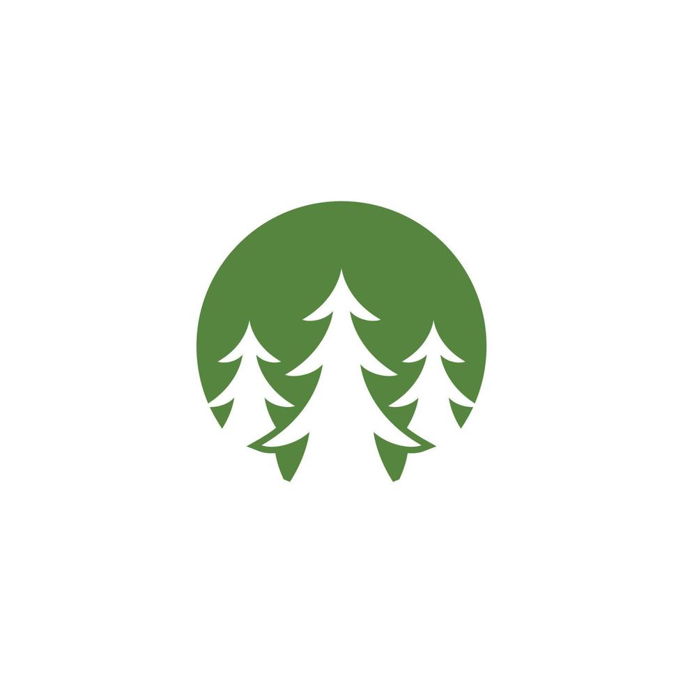 vetor de modelo de logotipo de árvore de cedro