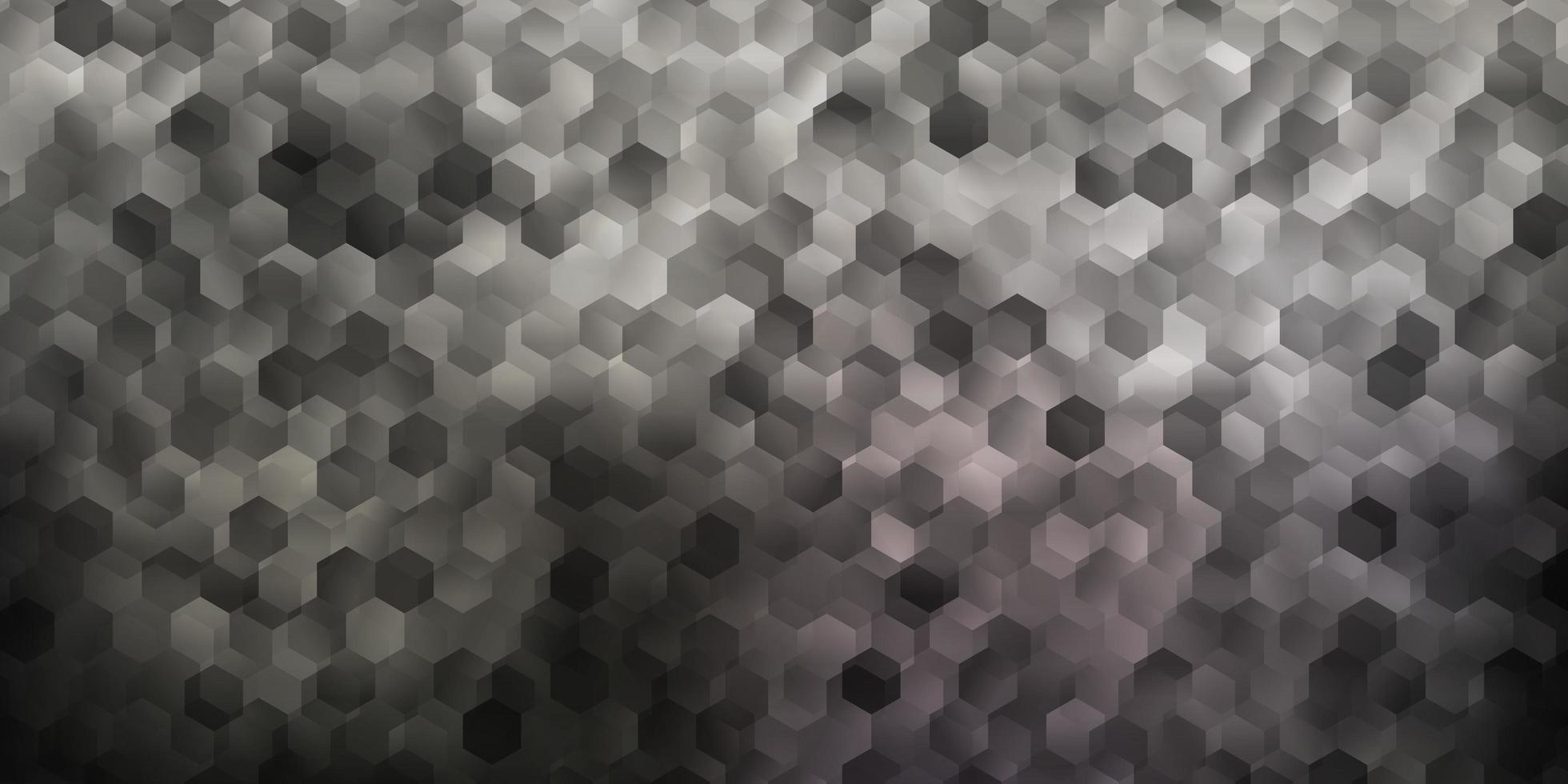 layout de vetor cinza claro com formas de hexágonos.