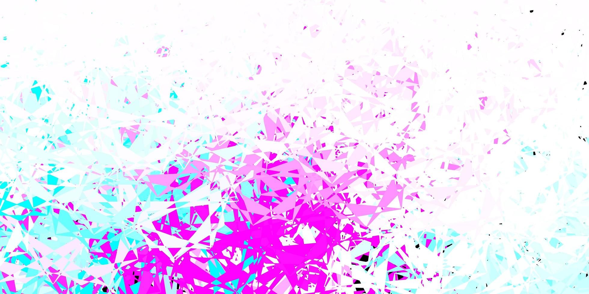 textura vector rosa, azul claro com triângulos aleatórios.