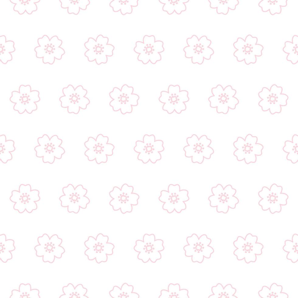 padrão sem emenda de flor de cerejeira. flor japonesa padrão de fundo vector. vetor