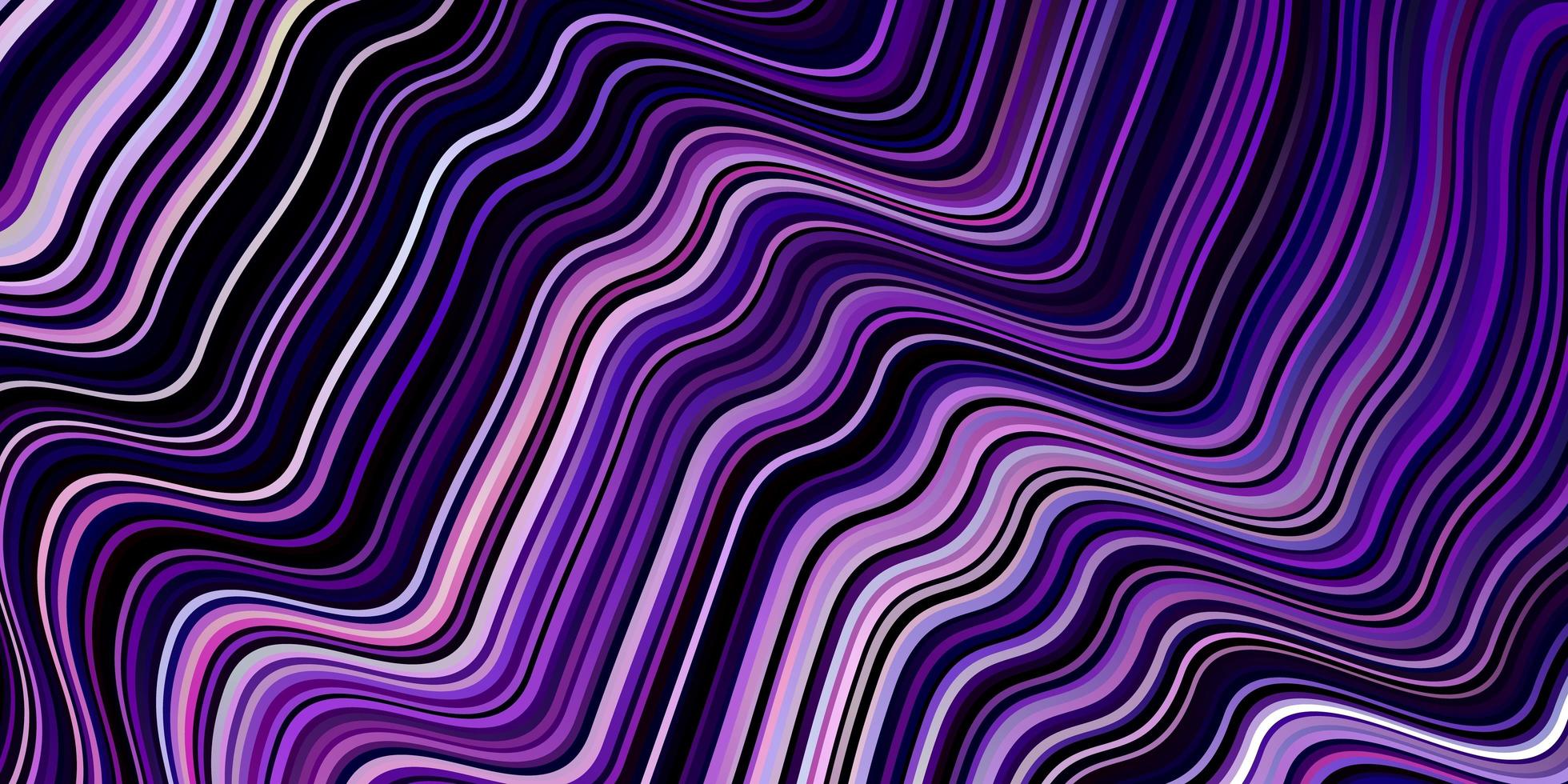 textura vector roxo claro com linhas curvas.