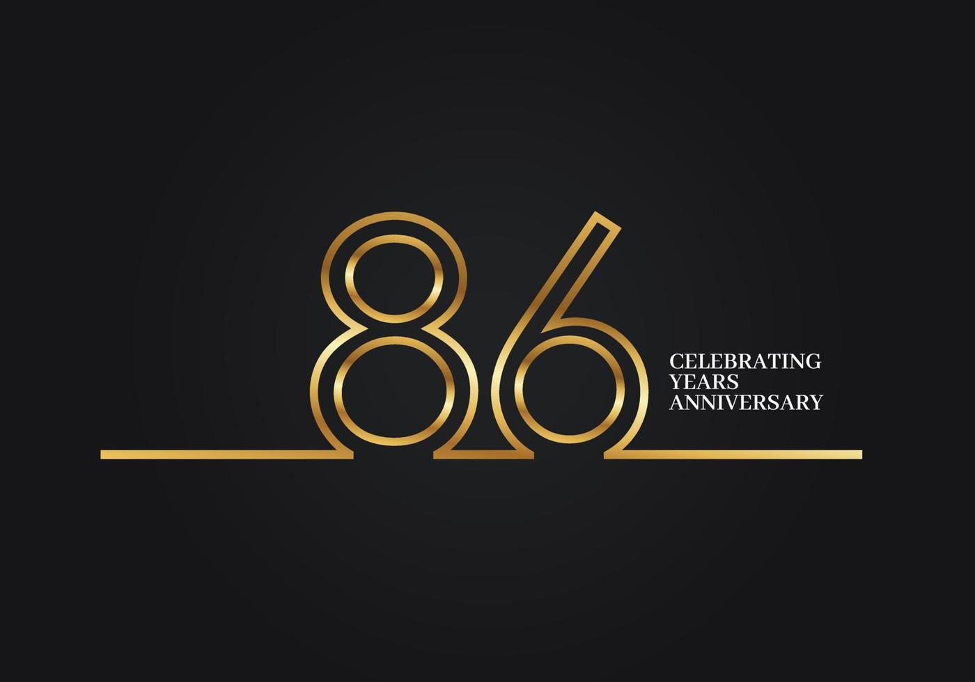 aniversário de 86 anos vetor