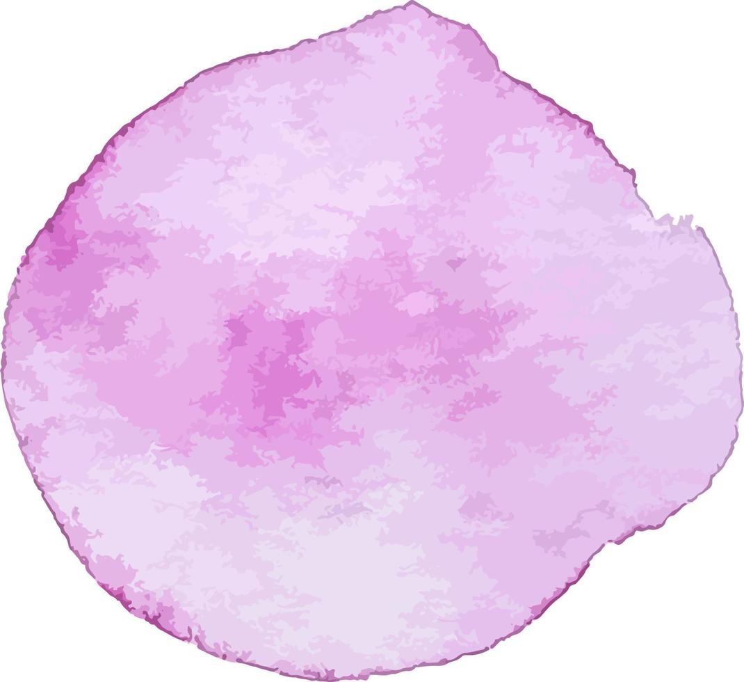 brilhante aquarela rosa pincelada círculo ponto isolado clipart vetor