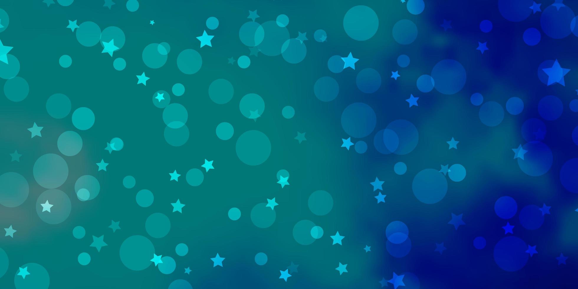 fundo vector azul claro, verde com círculos, estrelas