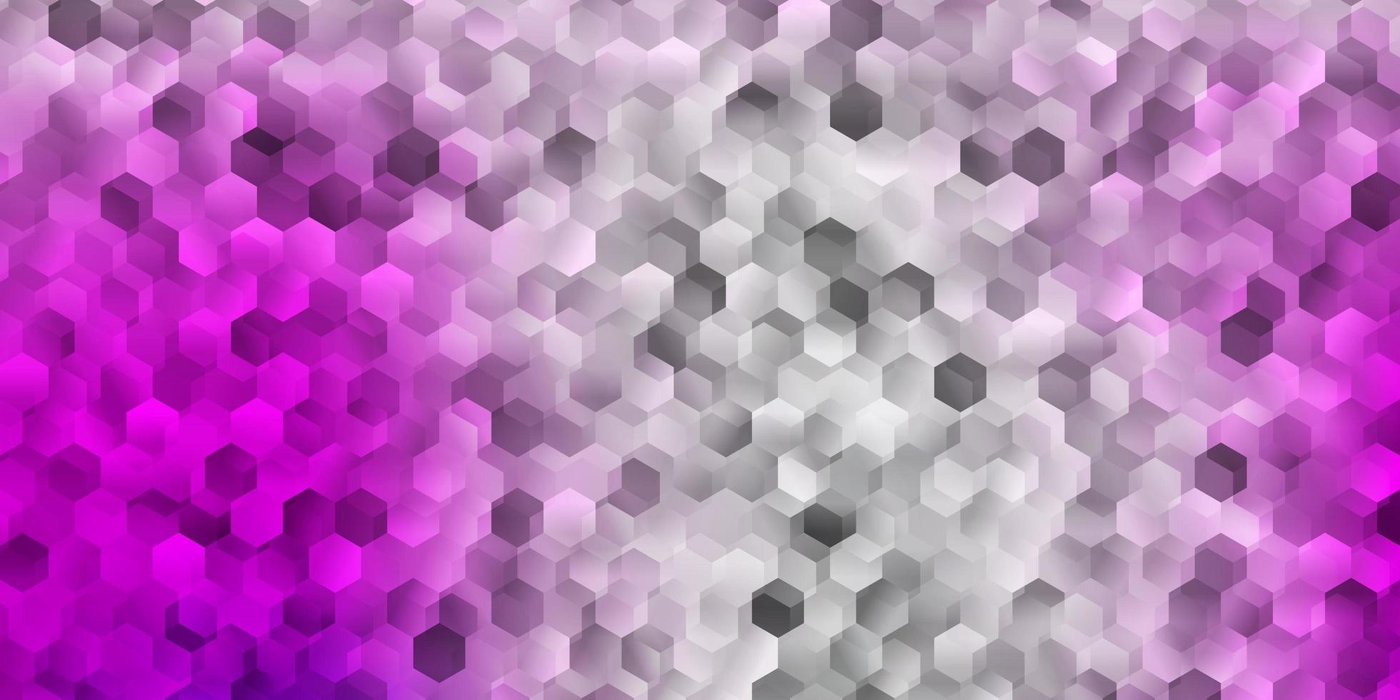 pano de fundo vector rosa claro com um lote de hexágonos.