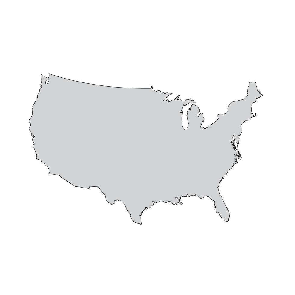 ilustração vetorial do mapa dos estados unidos vetor